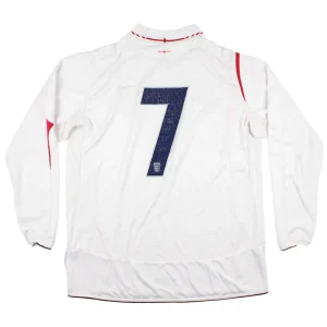England 2005-07 Long Sleeve Home Shirt (XL) #7 (Very Good)