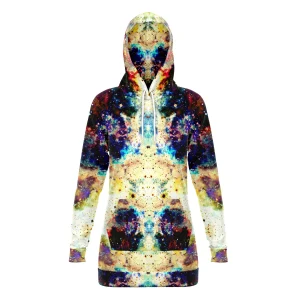 Lucien Psychedelic Fleece-Lined Long Hoodie
