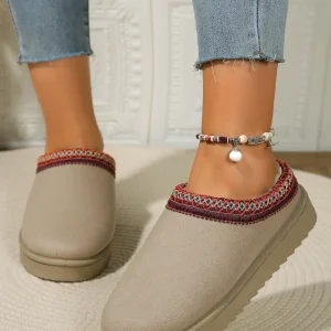 Round Toe Platform Slippers