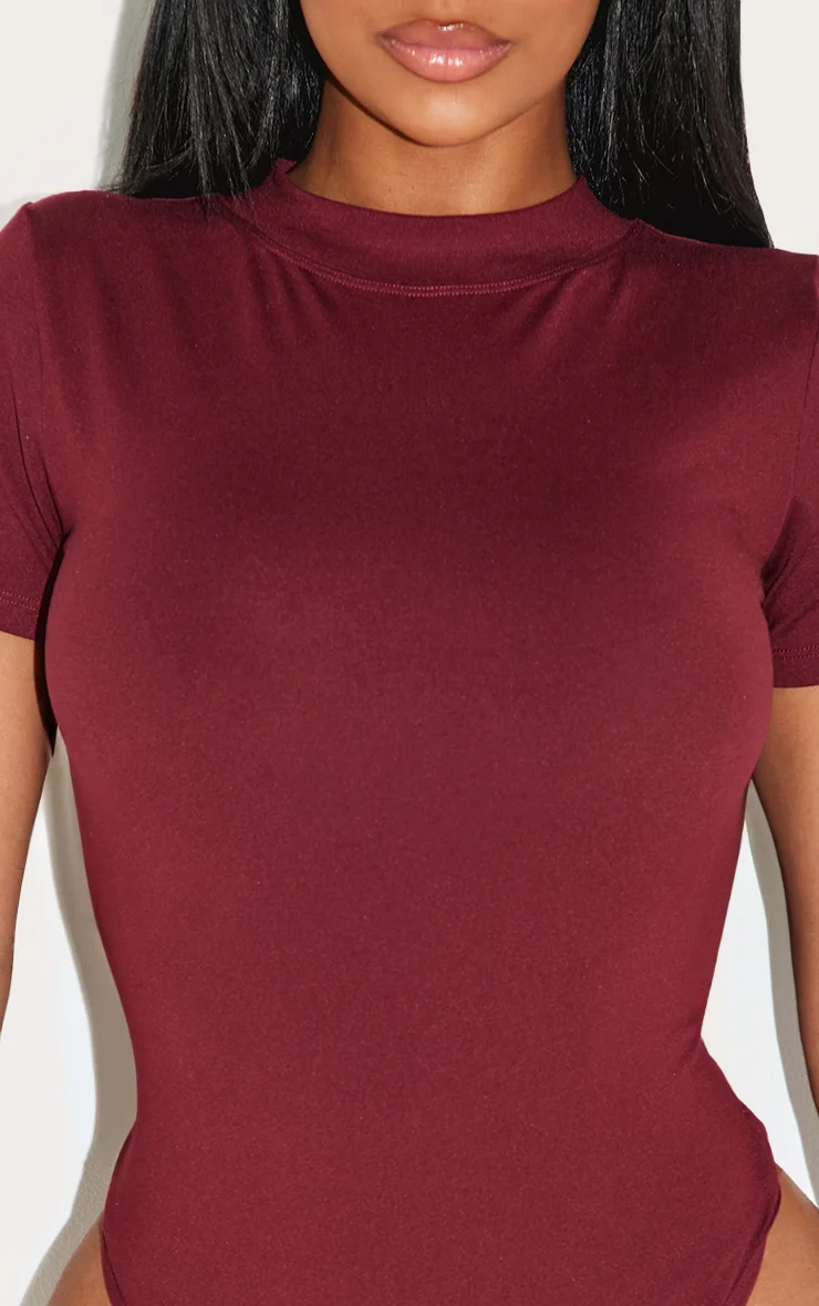 Shape Burgundy Sculpted Short Sleeve Bodysuit - Image 5