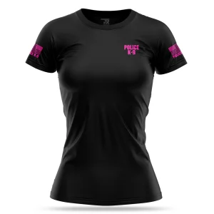 [POLICE K9] Women's Utility Shirt [BLK/PNK]