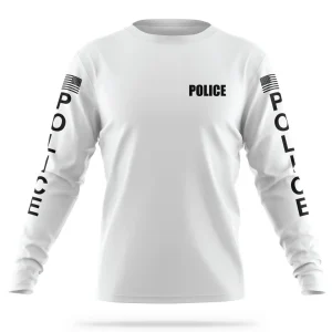 [POLICE] Men's Utility Long Sleeve [WHT/BLK]