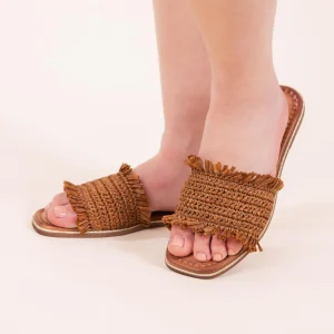 Juana Woven Sandals in Tan